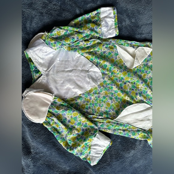 Flower silk dress/size M/ - Picture 7 of 7